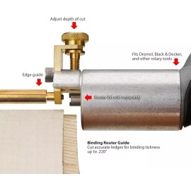 StewMac Binding Router Guide, Compatible with Dremel and Black & Decker...