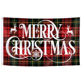 Christmas Flag 3x5 Ft Happy New Year Holiday Winter Decoration Large Xmas Flag Christmas Garden Yard Home Decoration