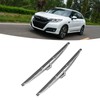 12in/30.48cm Front Windshield Wiper Blades Stainless Steel Polished Silver Universal