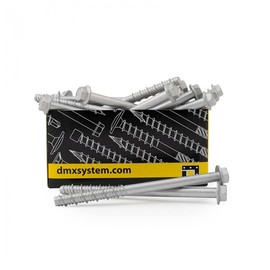 DMX - Concrete Screws Hexagonal Concrete Screw Facade Screw Special Screws Gas Concrete Screws Hardened Carbon Steel with Corrosion Protection 12.5 mm - Pack of 20 - PBW - 12.5 x 200