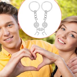 Tyqour 2Pcs Matching Couple Keychain Gifts for Boyfriend Girlfriend Him Her Funny Best Friend Graduation Bestfriend Birthday Gifts Romantic I Love You Gift for Her Him Long Distance Relationship