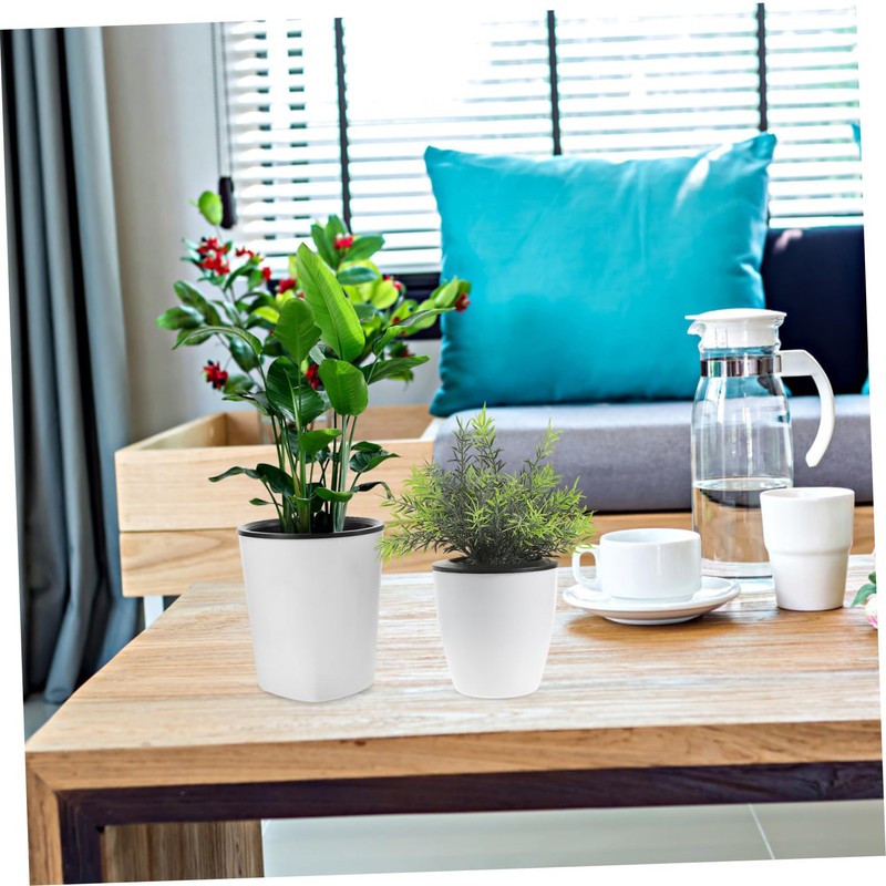 Levemolo 3pcs Automatic Watering Flower Pots Practical Self Watering Planter