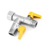 QWORK® G1/2" 3 Way Diverter Valve Switch Valve, Universal T-Adapter