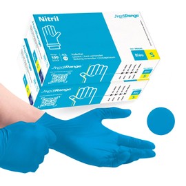 MediRange Nitrile Gloves Small, Blue, Heavy Duty Disposable Gloves, Powder Free, Latex Free, and Protein Free, Medical, Food Safe, Multipurpose, Pack of 200