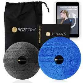 Fascia Ball 10 cm & 8 cm Fascia Ball Set - Fascia Balls for Massage of Shoulder, Back - Fascia Ball 10 cm & 8 cm Includes Free Video, Booklet & Bag - Premium Fascia Ball Set