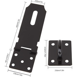 Set of 2 Padlock Hasps, Safety Hasps, Stainless Steel Door Lock Hasps, 4 Inch Door Lock Hasps with Screws and Screwdriver, Ideal for Storage Cabinets