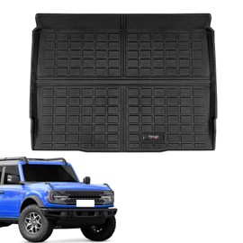 Custom for 2021-2025 Ford Bronco 4 Door Cargo Mats Trunk Liner All Weather TPE Protection Mat Accessories (Not for 2 Door and Sport)