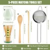 6Pcs Matcha Whisk Set Practical Matcha Kit with Whisk Holder