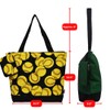 NGIL Medium Top Zipper Closure Canvas Tote Bag with Attached