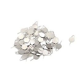 Geesatis 100 PCS Silver Sim Card Tray Needle Pin Eject Pin Key Sim Card Opening Removal Tool Compatible with fit Most Smartphone Brands