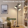 3 Light Floor Lamps for Living Room, 67" Tall Metal