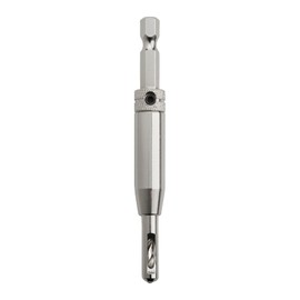 SOTECH Pilot Drill Diameter 2.7 mm HSS4241 Steel with Hex Shank Hinge Drilling Aid with Spring-Loaded Guide Sleeve for Pre-Drilling Screws with 3.5 mm Diameter