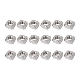 METALLIXITY Square Nuts (M3x5.4x2.4mm) 50pcs 304 Stainless Steel Hardware Nuts - Suitable for Fixtures in Furniture, Construction, Machinery and Equipment, Silver Tone