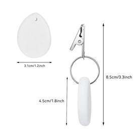 Pack of 8 Tablecloth Weights Marble Tablecloth Pendant Weights Table Weights Hangers with Clips Table Decoration for Outdoor Wedding Picnic Garden Party (White)