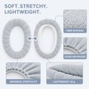 Ag+ Silver Ion Antibacterial Toilet Seat Cover, Universal Stretch-Fit Washable