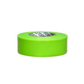 Presco PresGlo Arctic Roll Flagging Tape [5 mils thick]: 1-3/16 in. x 50 yds. (Neon Lime) [NON-ADHESIVE]