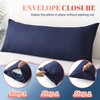 Cosybay Full Body Pillow Insert with Navy Blue Pillowcase -