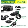 Bolatus Stainless Steel Washers Assortment 6 Sizes, Body Washers M4