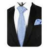 Alizeal - Conjunto de corbata con pañuelo floral para hombre