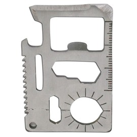 ToolUSA (2 Pack) Ultra Mini Wallet Credit Card Multi-Tool | 2.25" x 1.5" | Multipurpose Survival Card With Can Opener, Screwdrivers, Wrench, Ruler | Great To Fix, Tighten, Open | Vinyl Pouch Included