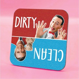 Pee-Wee Herman Mr Rogers Dirty Clean Dishwasher Magnet, Funny Clean Dirty Dishwasher Magnet, Housewarming Gift Ideas, Funny Home Gift Idea, Mister Rogers Neighborhood, 90's Nostalgia, 90's Kid, 90s Kid, 80's Kid, Made in the 80's, PeeWee Bike