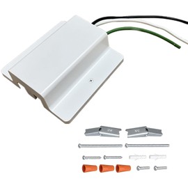 Bravsekai H Track Floating Canopy Connector,H Track Lighting Rails Accessories, Suitable for H Type Single Circuit 3-Wire-1 Rails,Energize The Rails (White Floating Canopy Connector)