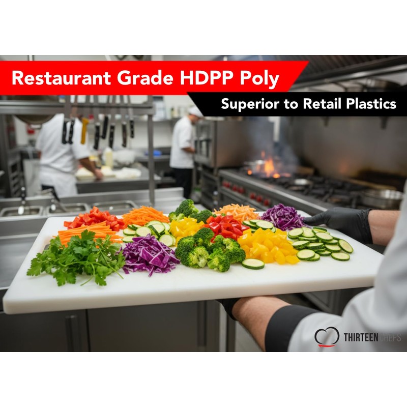 Commercial Grade White Cutting Board - 24 x 18 x