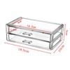 Sunydog Clear Acrylic Makeup Storage Box with 2 Drawers, Desk