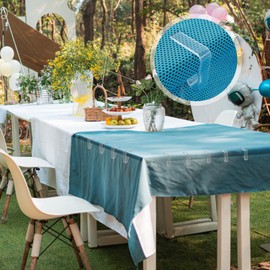 Nogeqi 12PCS Table Cloth Clip, Plastic Tablecloth Clips, Clear Table Clips for Tables Cloth Indoor Outdoor Wedding Party Picnic Camping Supplies (Large Size, Transparent)
