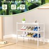 ROMGUAR CRAFT 2 Tier Bamboo Shoe Rack for Closet Free