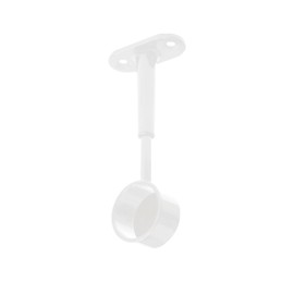 Gedotec Tubi Wardrobe Rail Bearing for Ceiling Mounting | 1 Piece Cabinet Rail End Support White for Wardrobe Rails Round Clothes Rail Attachment D: 25 mm | Ceiling Rail Holder Height Adjustable