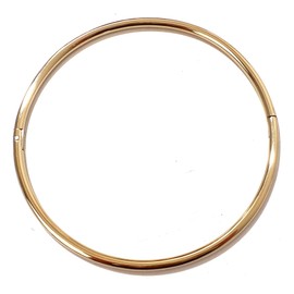 Cuffstore 6MM Petite Thin Polished Gold Titanium Eternity Collar Locking Slave Collar 17 inch