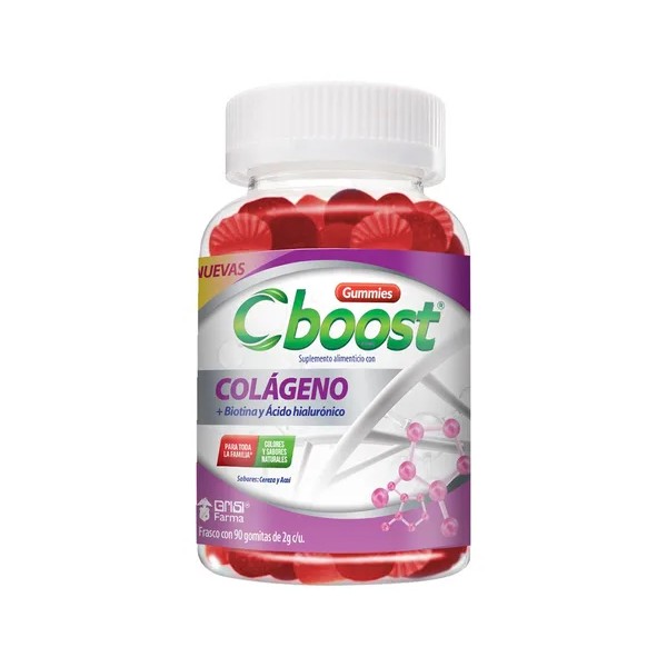 Gomitas Colageno H. + Biotina+ Ah 90u 9g C/u C-boost