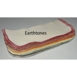 1 Ply Organic Birdseye Washable Baby Wipes 8x8 Inches Set of 10 Your Choice of Color Edges