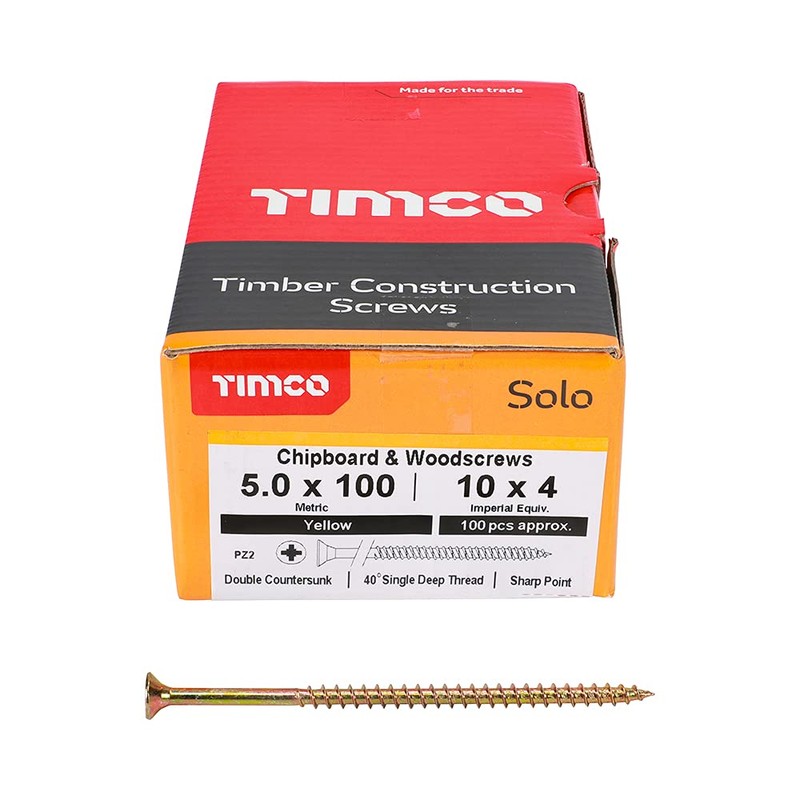 TIMCO Solo Chipboard & Woodscrews - PZ - Double Countersunk