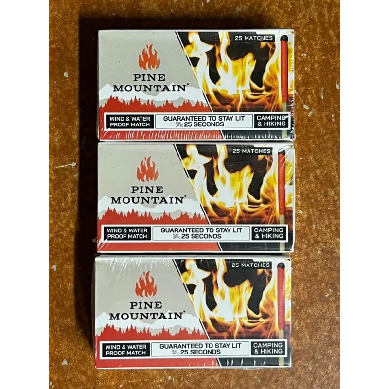 pine mountain 3 packs Pine Mountain Matches of 25 (75