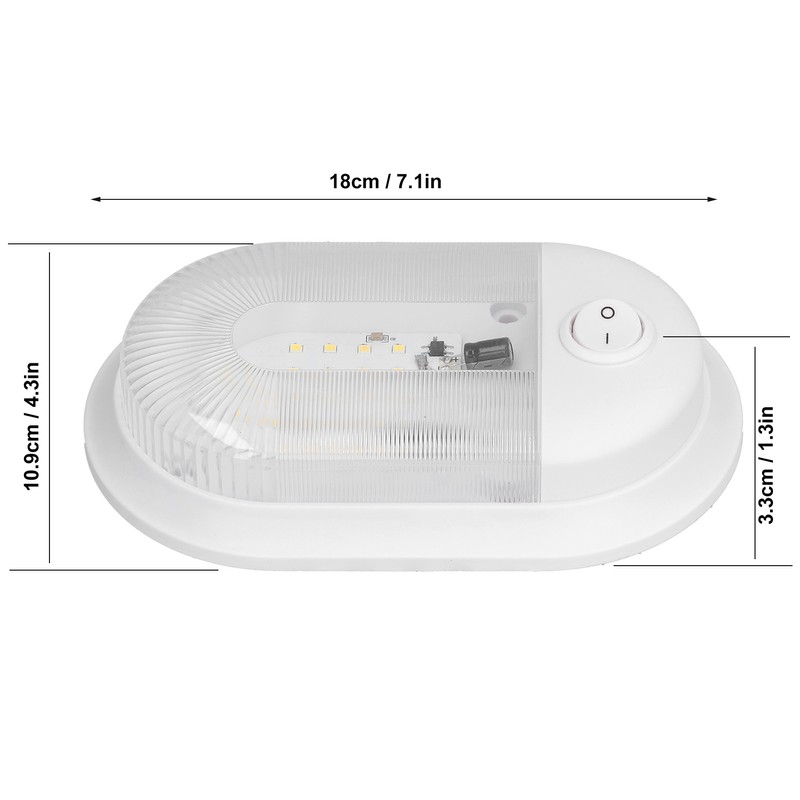 LED RV Ceiling Dome Light 360lm Dome Replacement Lighting with