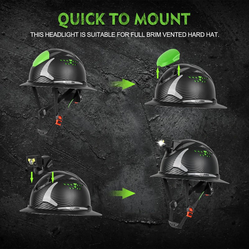 GREEN DEVIL Rechargeable Headlamp Light Replacement Accessory Matrix Full Brim