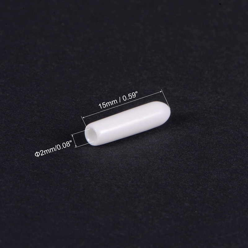 sourcing map 100pcs Round Rubber End Caps 2mm White Vinyl