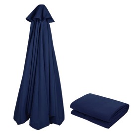 hapygasmAZ 10FT 8RIBS Replacement Patio Umbrella Canopy, Outdoor Umbrella Replacement Top Sun Shade Cover UV 50+ for Banana, Garden, Patio or Sand