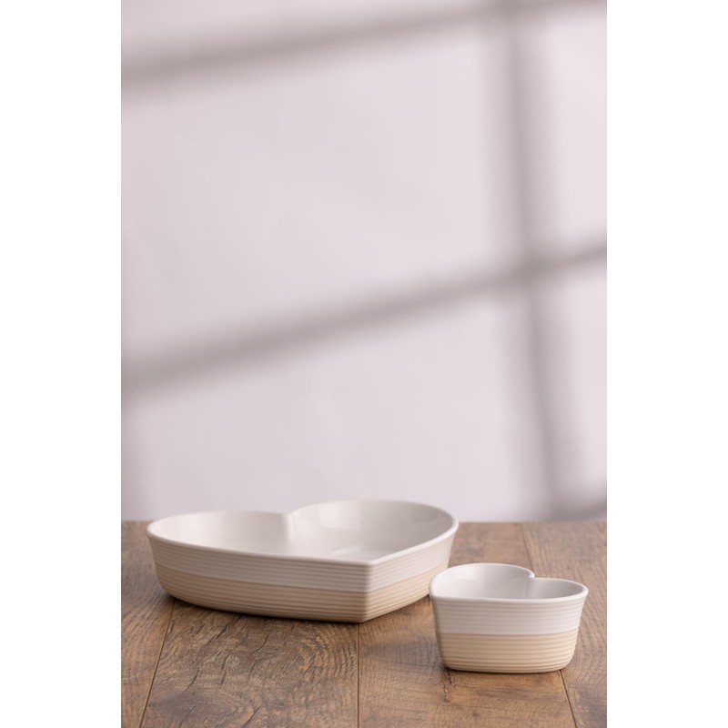 Mason Cash Rustic Charm Heart Shape Baker 375ml Stoneware Baking