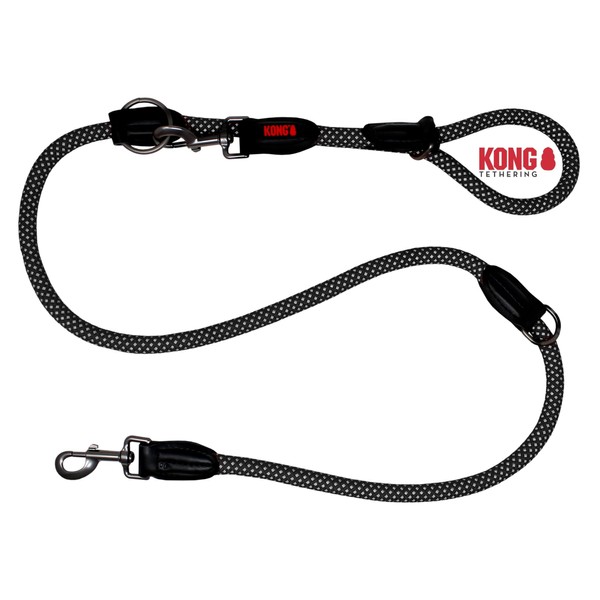KONG 3-Way Adjustable Double Dog Lead in 2 m Length,