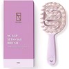 ROCAE, Non-Slip Handle Hard Shampoo Brush with Flexible Base for