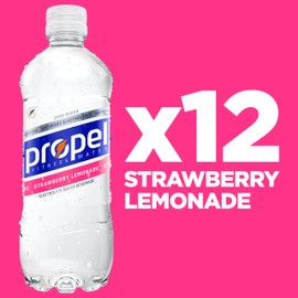 Propel Electrolyte Enhanced Water Sports Drink, Strawberry Lemonade Flavored Water, Zero Calorie & Zero Sugar Hydration with Electrolytes and Vitamins C & E, 16.9 fl oz Water Bottles (12 Pack)