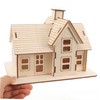 Angoily 3D Wooden Puzzle House, 1 Set Cabin Model Wooden