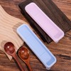 2 Pcs Portable Flatware Box, Utensil Holder Chopstick Case Simple