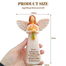 Calkkrer Guardian Angel Retirement Figurine for Women, Angel Decoration for Retirement Party, Guardian Angel Gift for Retirement, Guardian Angel Figure Gift for Retirement