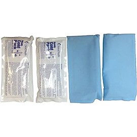 Therapist's Choice REUSABLE Cold & Hot Pack 5x10 with removable protective sleeve cover (2 Hot & Cold Packs) by Therapist's Choice