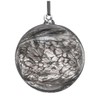 Large Glass Hanging Friendship Ball 15cm diameter , Silver