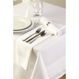 Satin Band Napkin - Colour: White. Dimensions: 559 x 559mm (22 x 22""). Pack quantity: 10.
